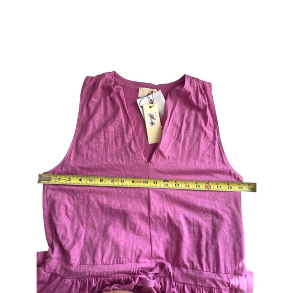 NWT Nation LTD Brianna Rosebud Pink Pima Cotton Midi Sleeveless Dress Sz M Beach - Picture 14 of 16